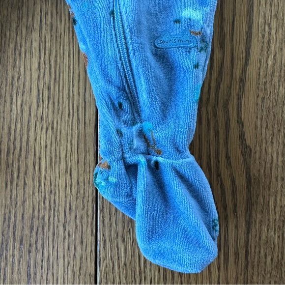 Souris Mini Grey Fleece Pajamas in Duck Print, size 6-9 months - Picture 2 of 11